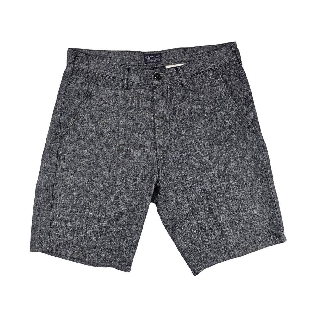 Levi Strauss & Co Two Horse Brand Gray Linen Blend Chino Shorts Men's 32